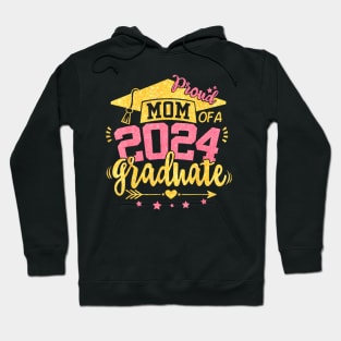 Mom of A 2024 Graduate Senior 24 College Proud Mother Mama Hoodie